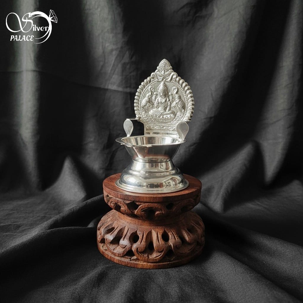 Silver diya